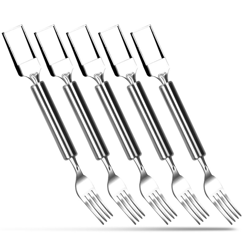 5pcs Portable Watermelon Fork Slicer,Fork Stainless Steel Fruit Cutting Artifact gallery