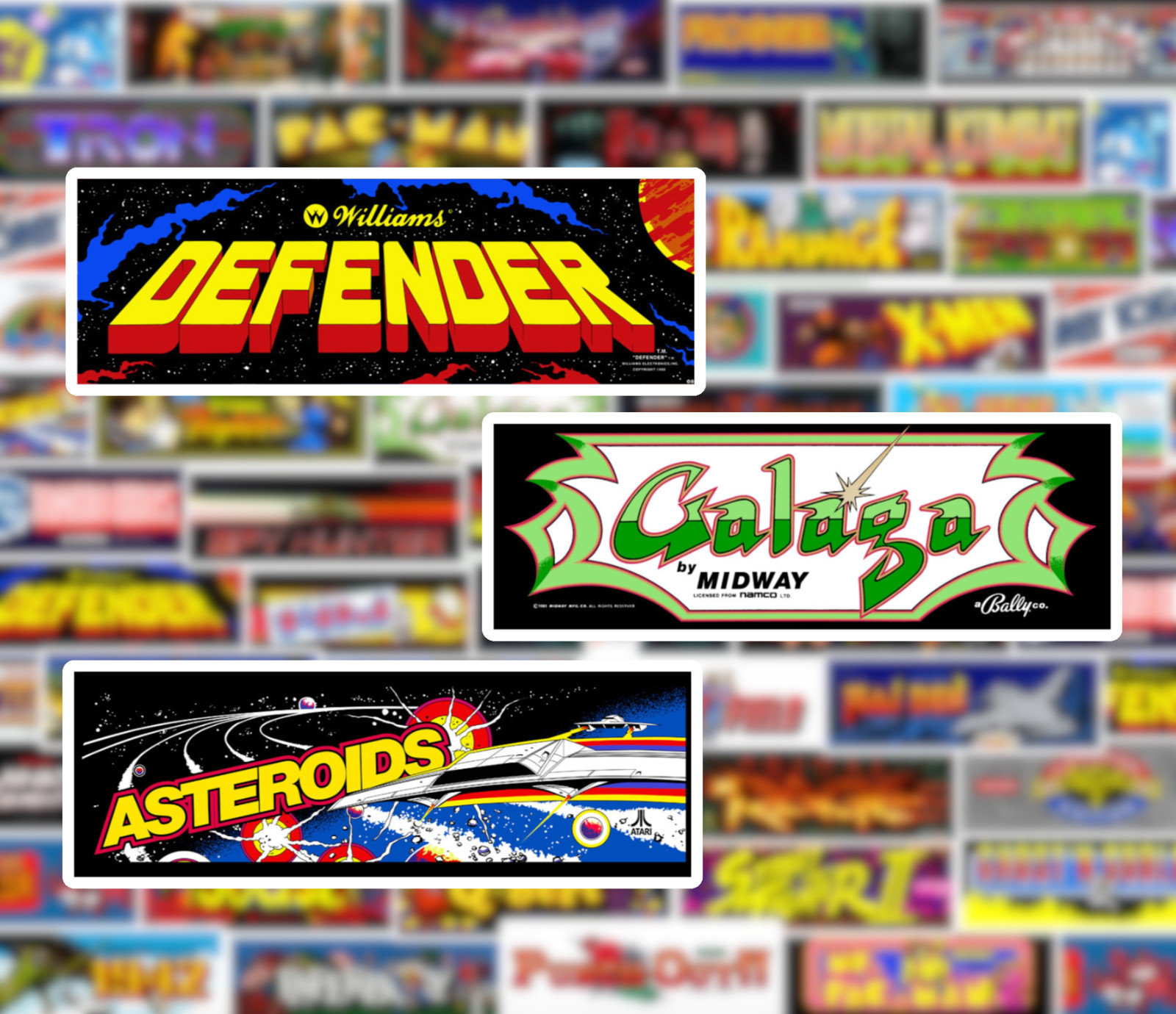 25/50 Arcade Game Art Sticker Pack - Waterproof Vinyl - Pac-Man Galaga Kombat gallery