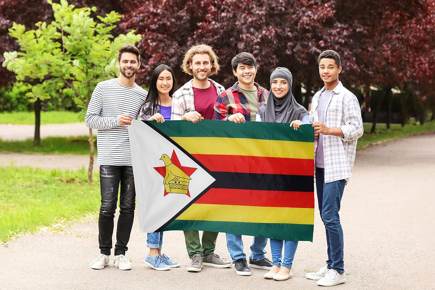 DANF Zimbabwe Flag 3X5 Ft Thick Polyester, Fade Resistant, Brass Grommets, Canva gallery