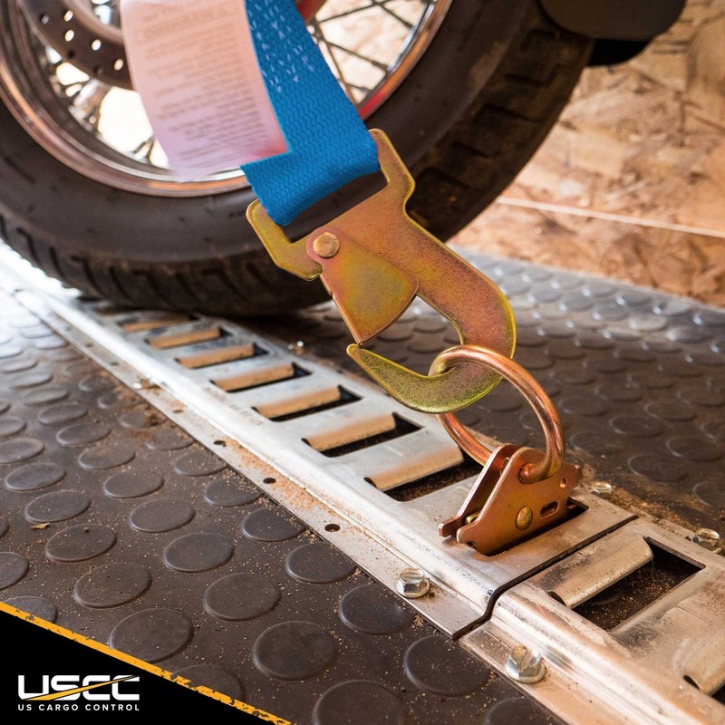 USCC 2" X 12' Ratchet Strap w/Snap Hook - Blue gallery