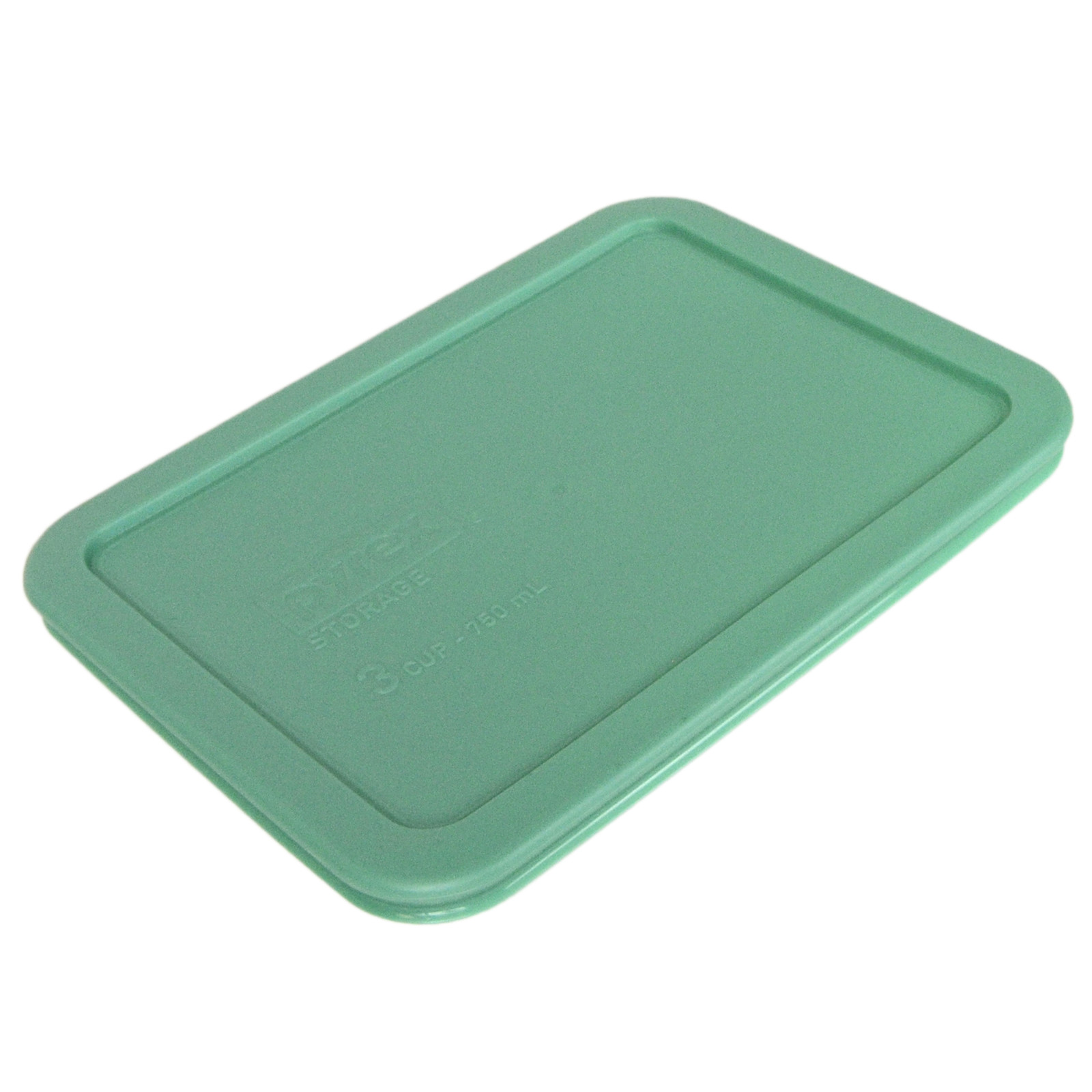 Pyrex 7210-PC 2 Pack Rectangular 3 Cup Green Replacement Lid Cover Made in USA gallery