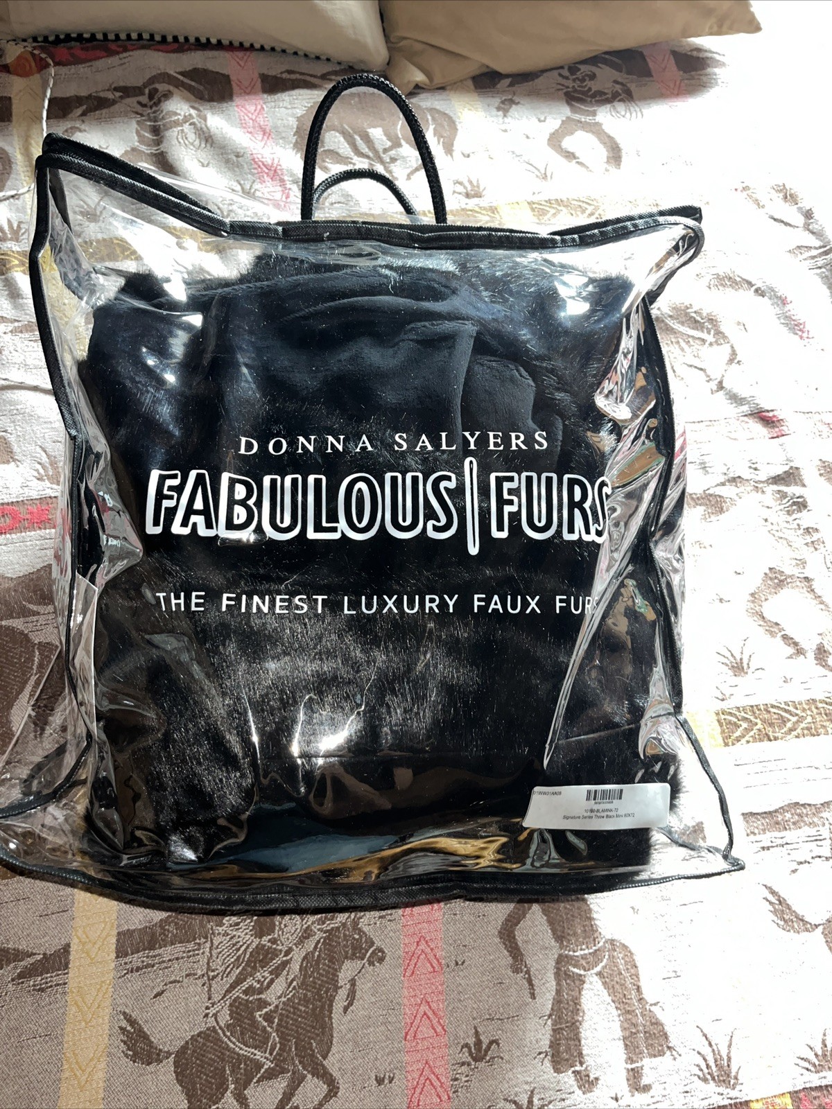 Donna Salyers Couture Collection Throw Blanket Graphite Mink 60 x 72 inches gallery