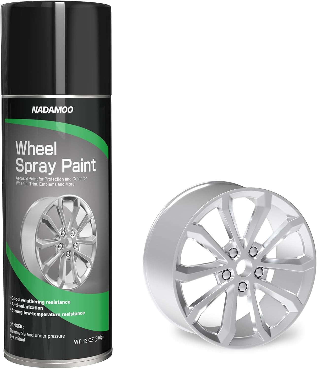Aluminum Wheel Spray Paint, Semi-Gloss Aerosol Car Rim Paint for Recolor and Pro gallery