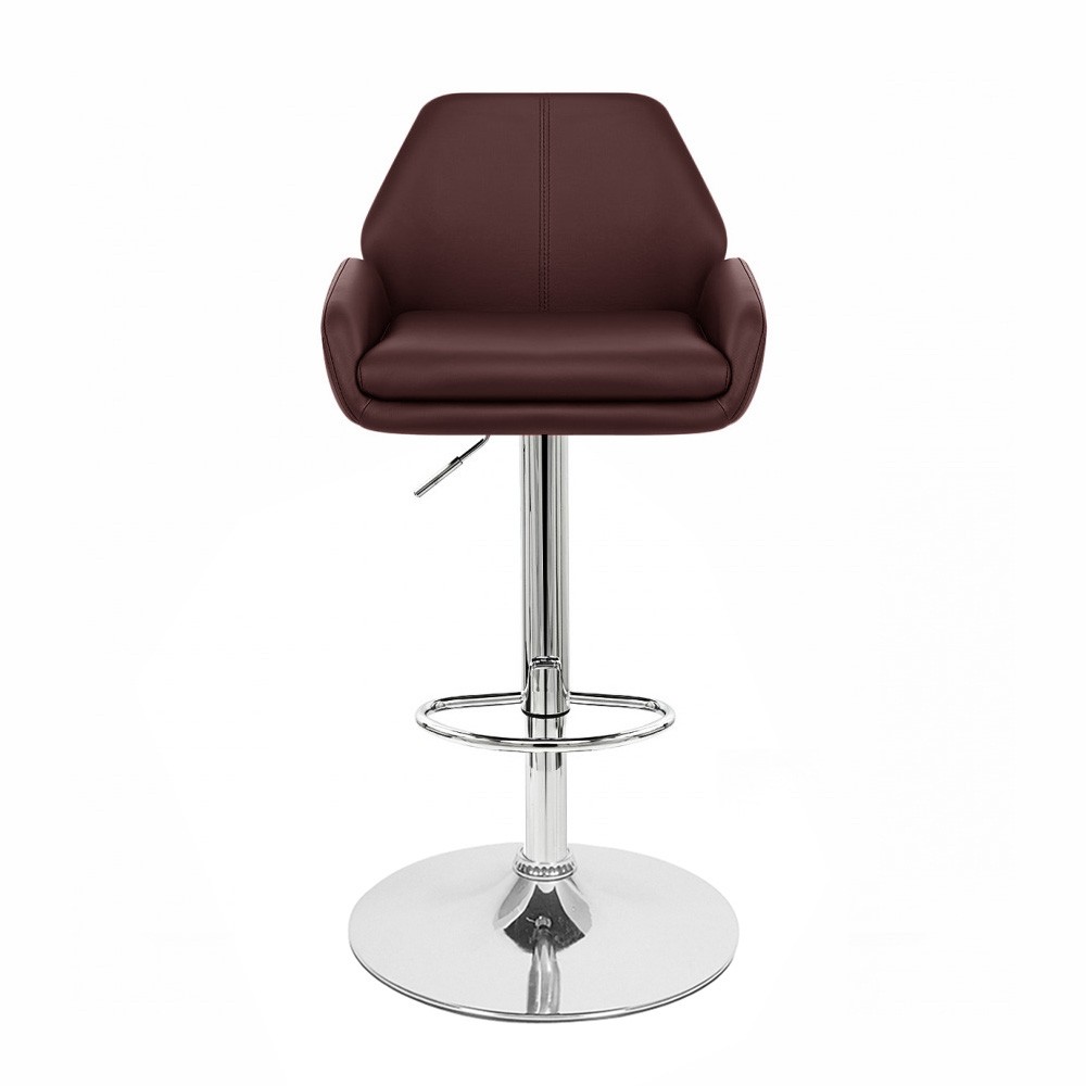 NEW! MODERN LEATHER BAR STOOL ADJUSTABLE - ADJUSTING HEIGHT BARSTOOL CHAIR-TESLA gallery
