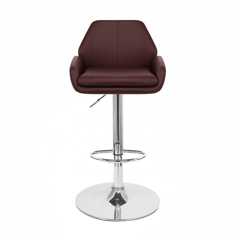 NEW! MODERN LEATHER BAR STOOL ADJUSTABLE - ADJUSTING HEIGHT BARSTOOL CHAIR-TESLA gallery