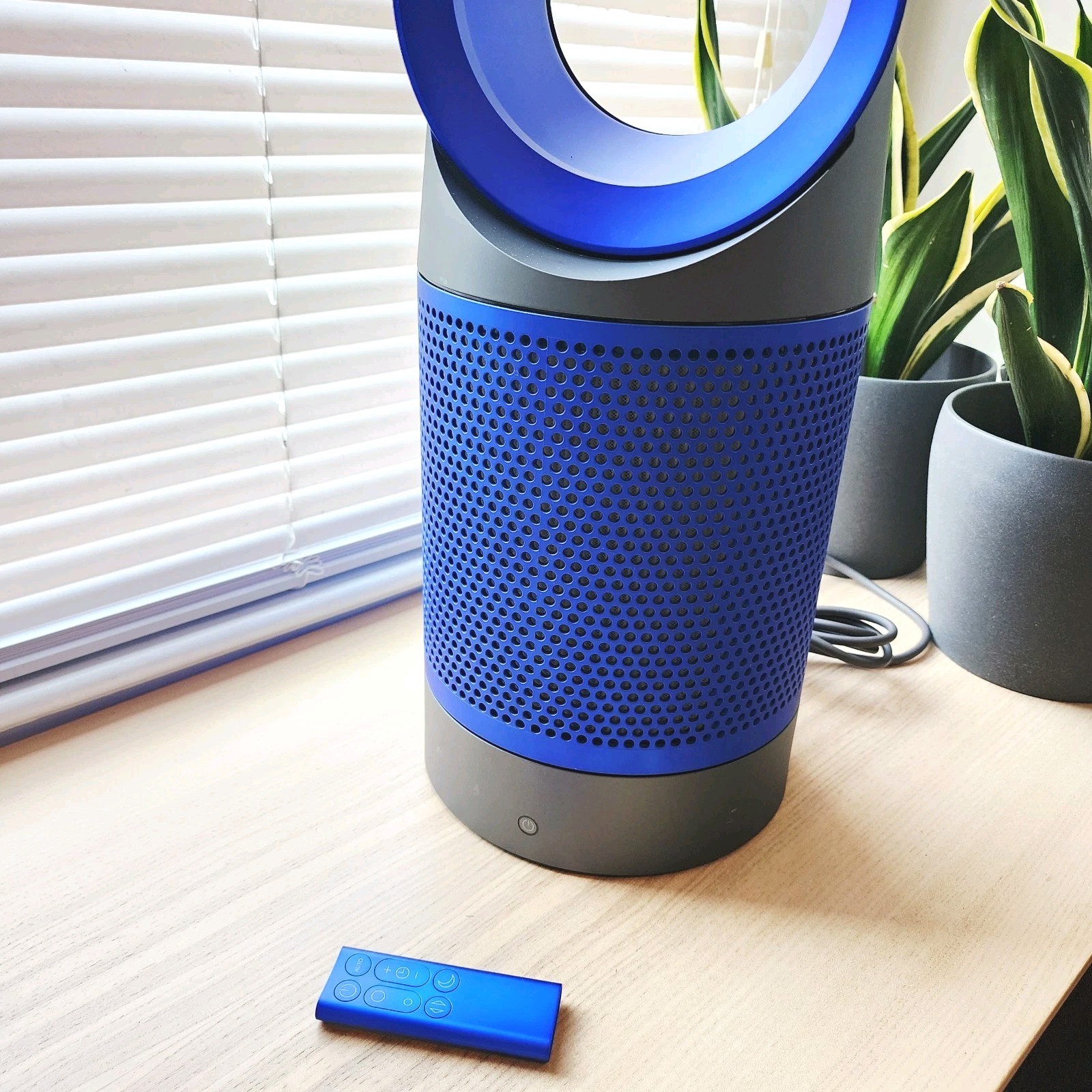 Dyson - TP02 Pure Cool Link Tower 400 Sq. Ft. Air Purifier - Iron, Blue - Remote gallery