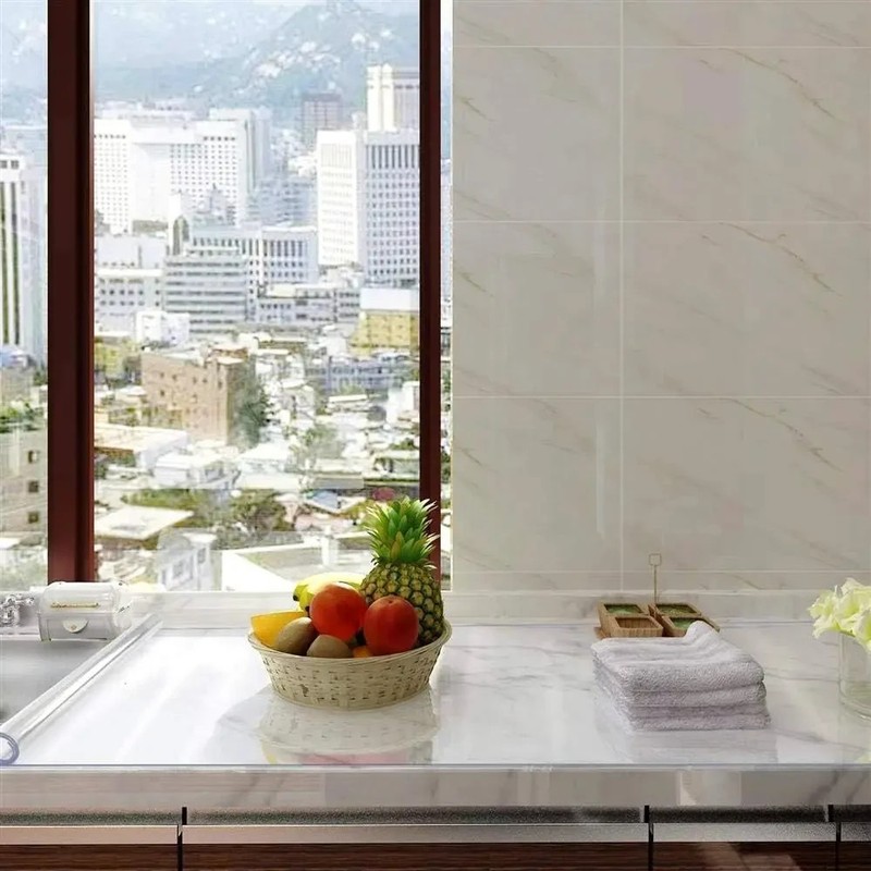 NECAUX Custom Multisize 1.5mm Thick Clear PVC Table Cover Protector - 40 x 60 In gallery