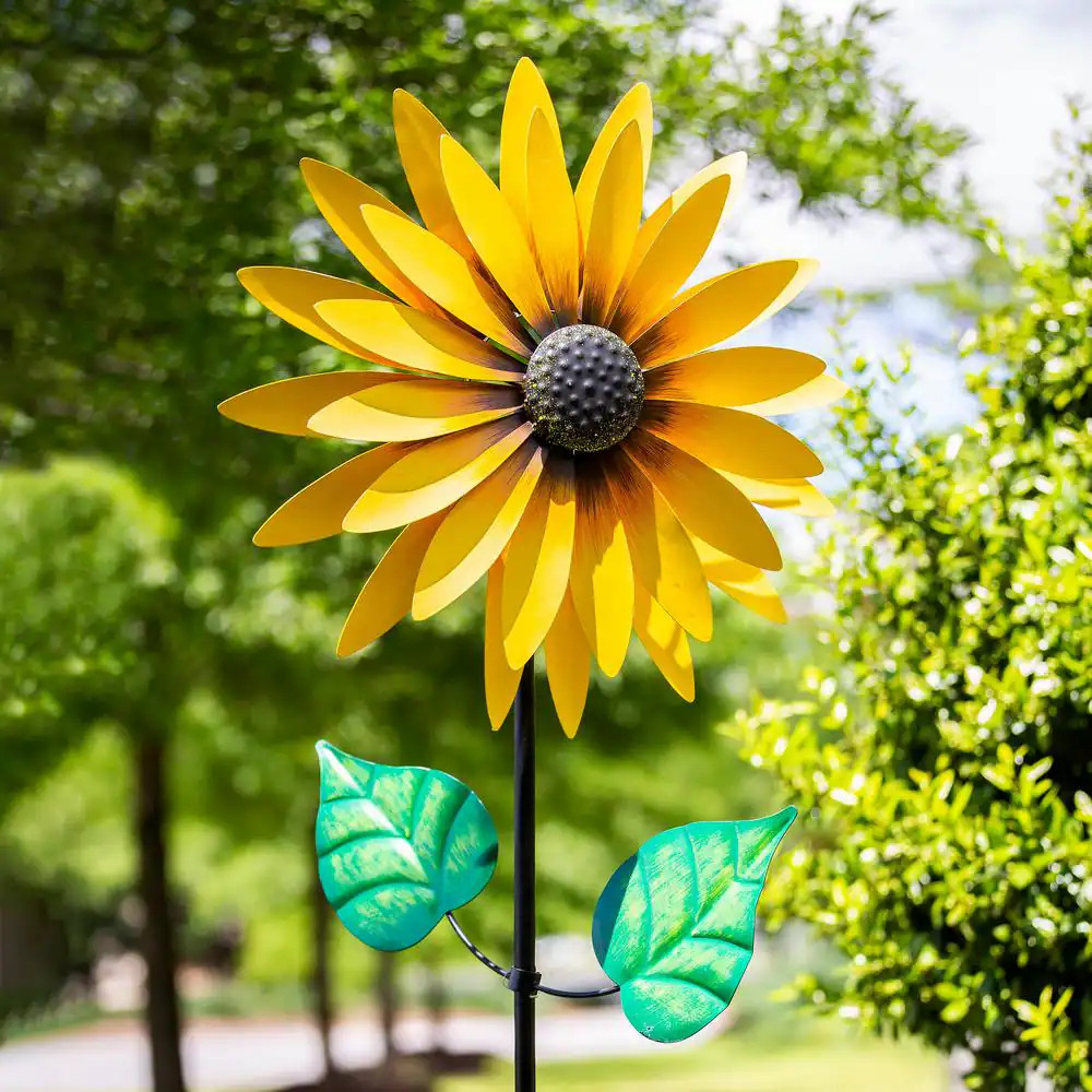 75 In. Yellow Sunflower Wind Spinner gallery
