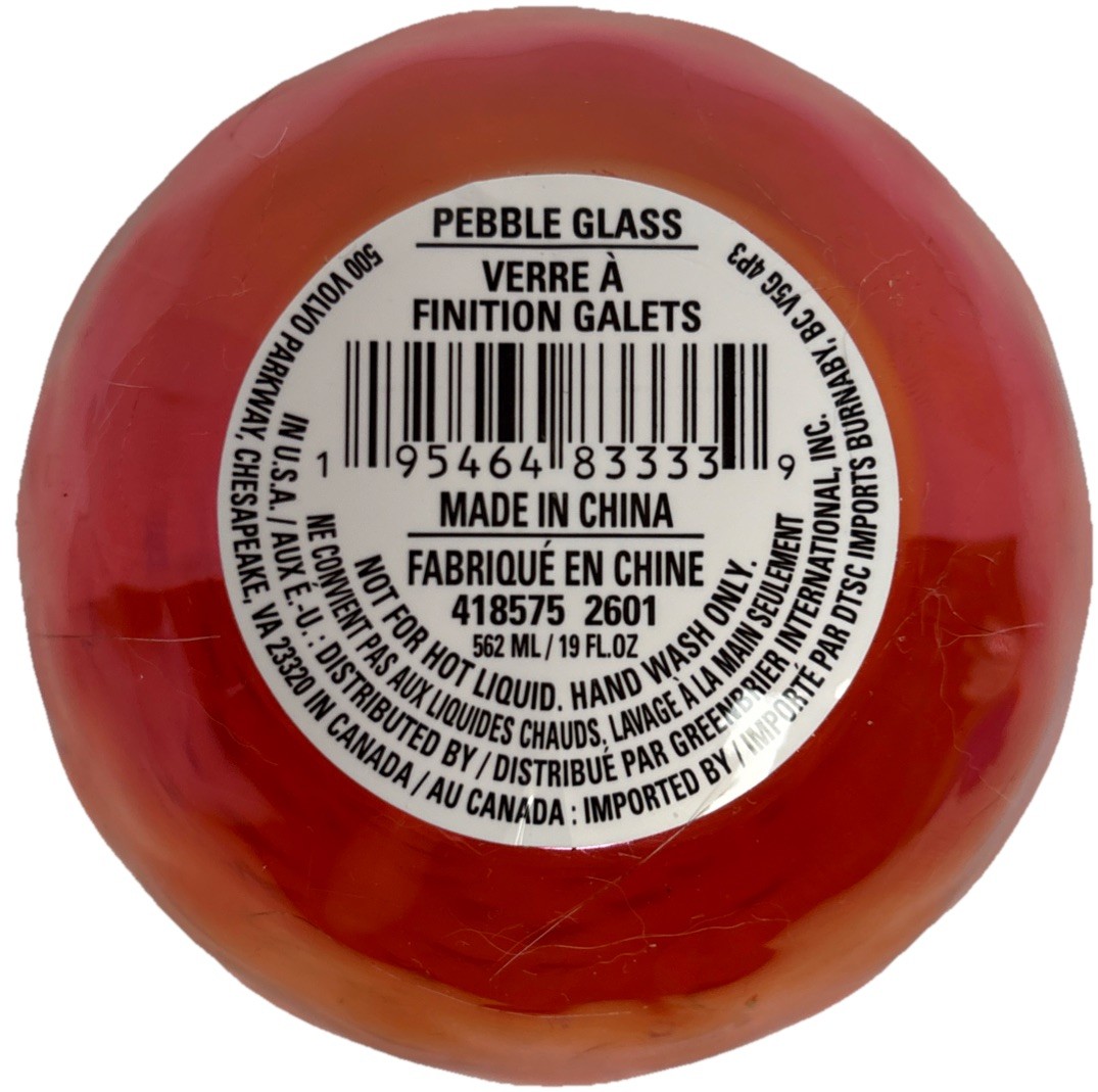 1 - 19oz—Clear Plastic W Red Tint Pebble 5” Tumbler—NEW—SHIPS IN 24 HOURS— gallery