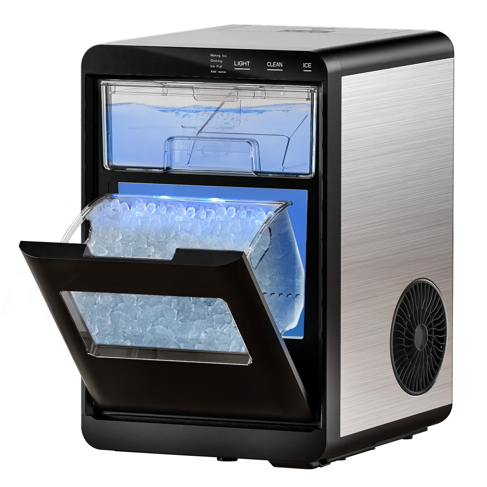 Simzlife IM-16S Nugget Ice Maker Countertop, 44lbs/24H, Soft Chewable Pellet gallery