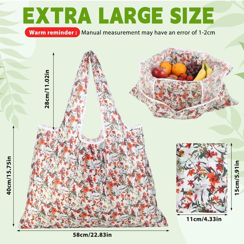 Sunnymove 15 Pcs Extra Large 55lbs Foldable Reusable Grocery Bag 210d Large Tote gallery