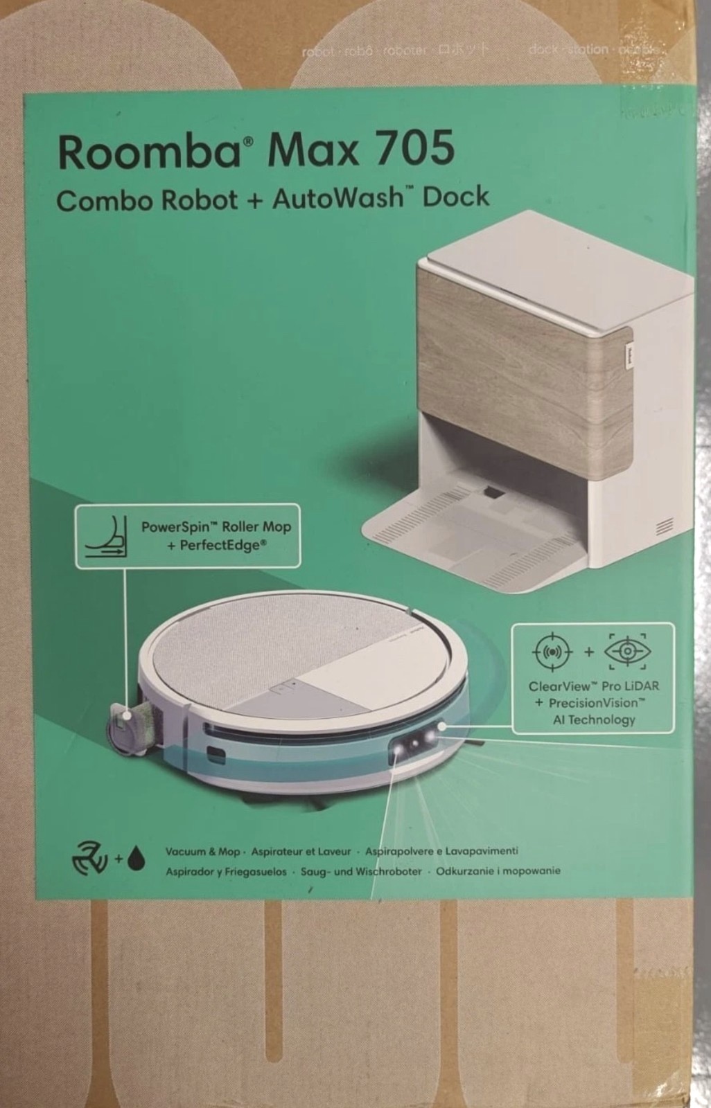 iRobot - Roomba Max 705 Combo Vac & Mop + AutoWash Dock gallery