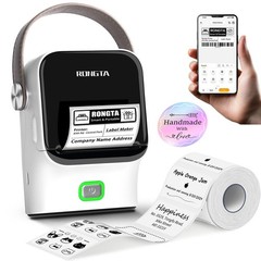 Rongta Bluetooth Label Maker Machine with Tape, Thermal Label Printer for Office