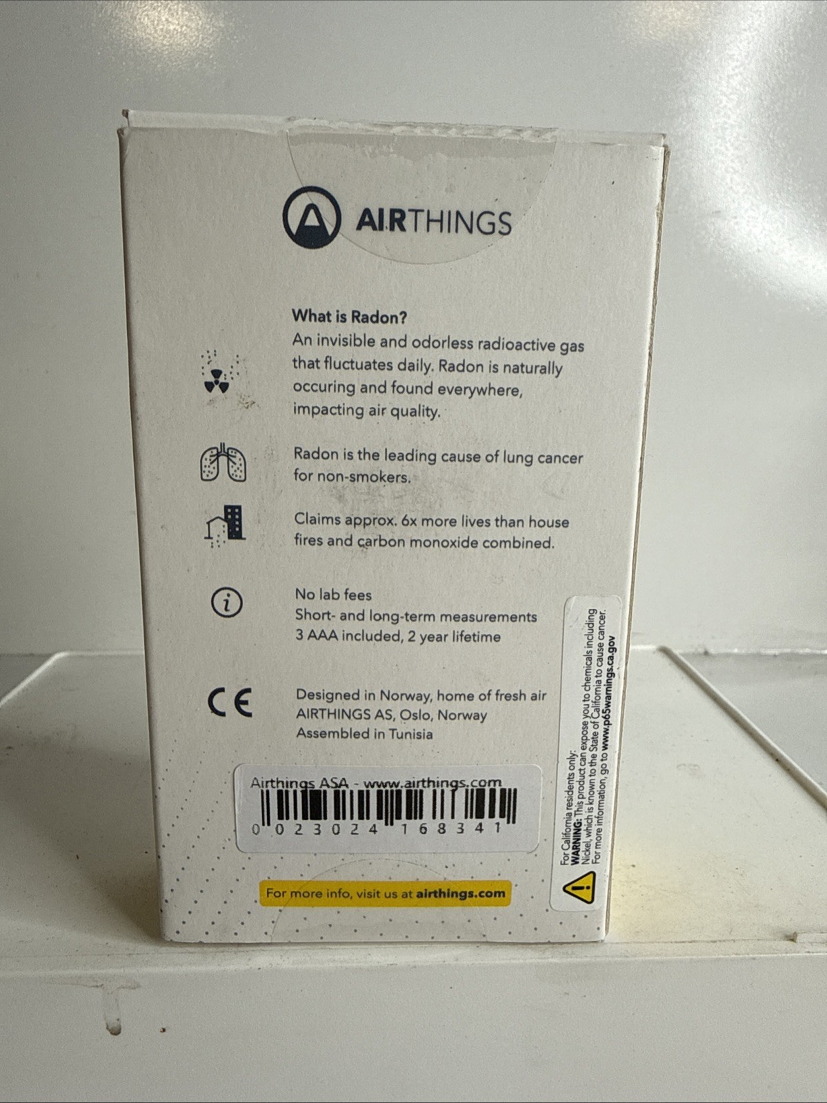 Airthings Corentium Home Digital Radon Gas Detector QRI gallery