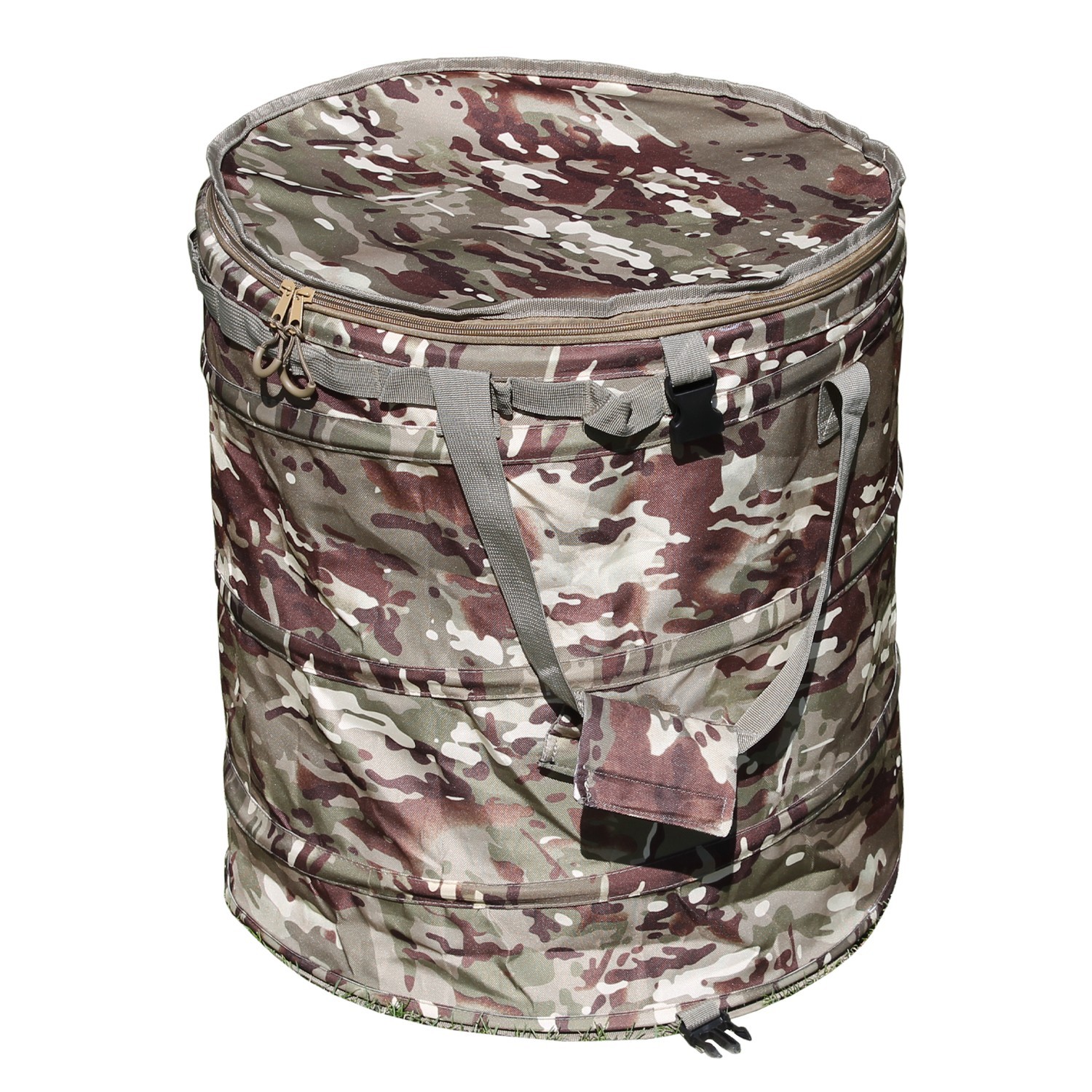 OFFGRID Pop Up Trash Can & Storage Bin - Camouflage gallery
