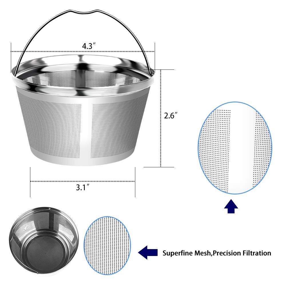 8-12 Cup Reusable Basket Permanent Coffee Filter, Perfect Fit 8-12 Cup Mr Cof gallery