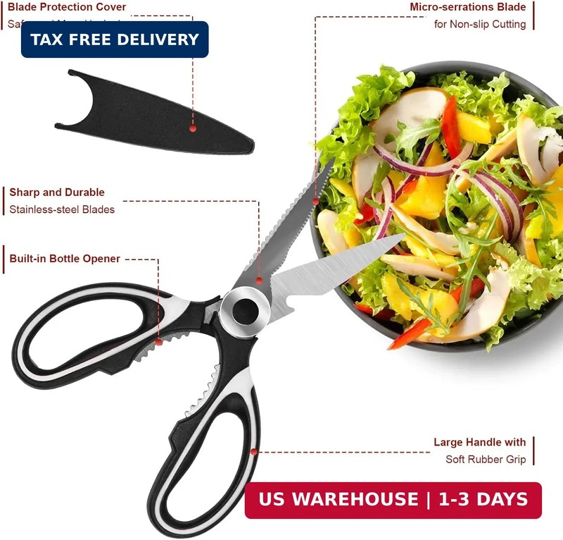 SZHLUX 2-Pack Kitchen Scissors Heavy Duty, Premium Sharp Kitchen Shears for Food gallery