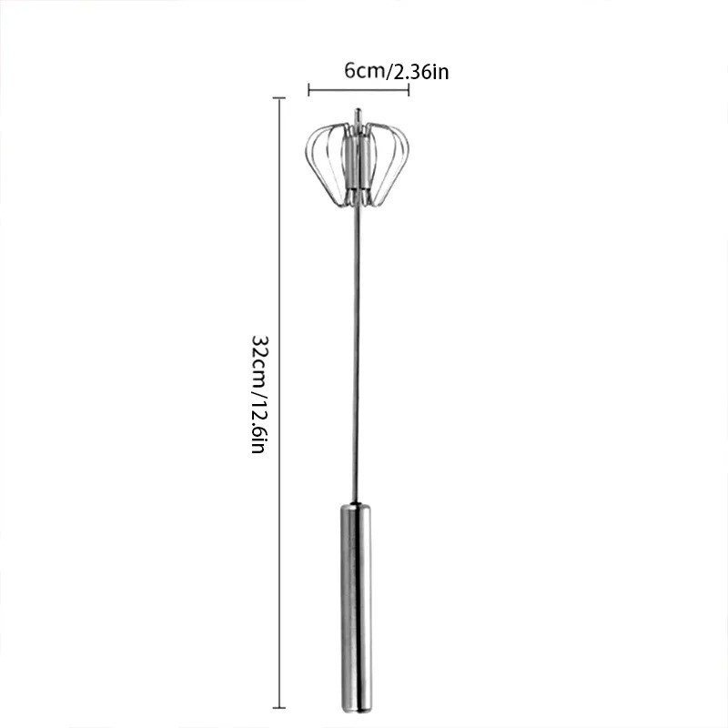 Semi Automatic Egg Whisk Stainless Steel Hand Push Beater Mixer Cream Frother gallery
