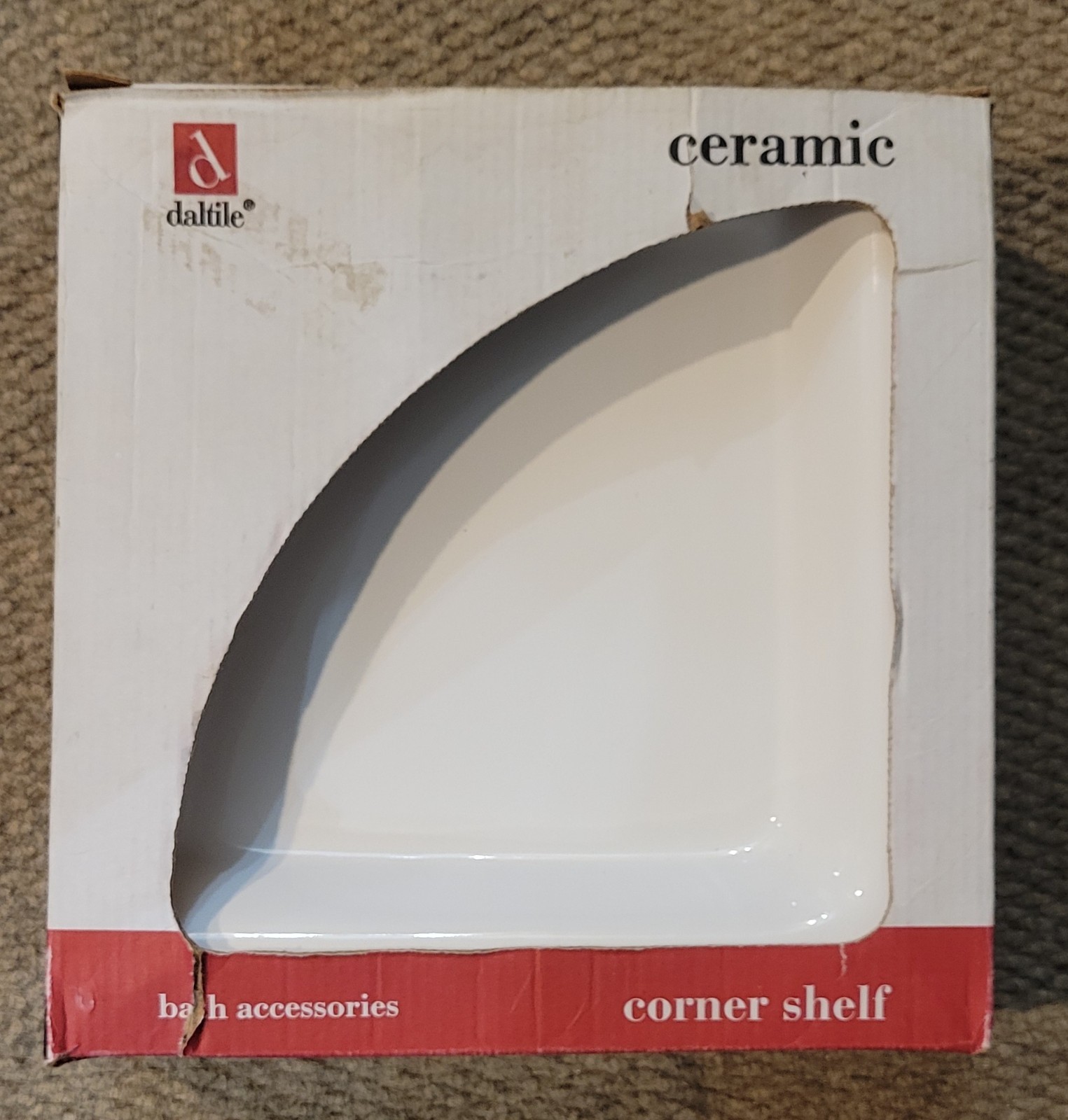 Daltile RE15BA780CC1P Ceramic Corner Shelf- Bright White gallery