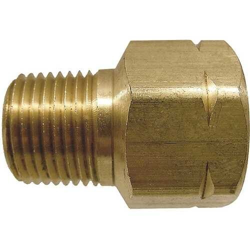 MEC ME286 F. POL x 1/2" MPT Brass Single Piece Propane Adapter gallery