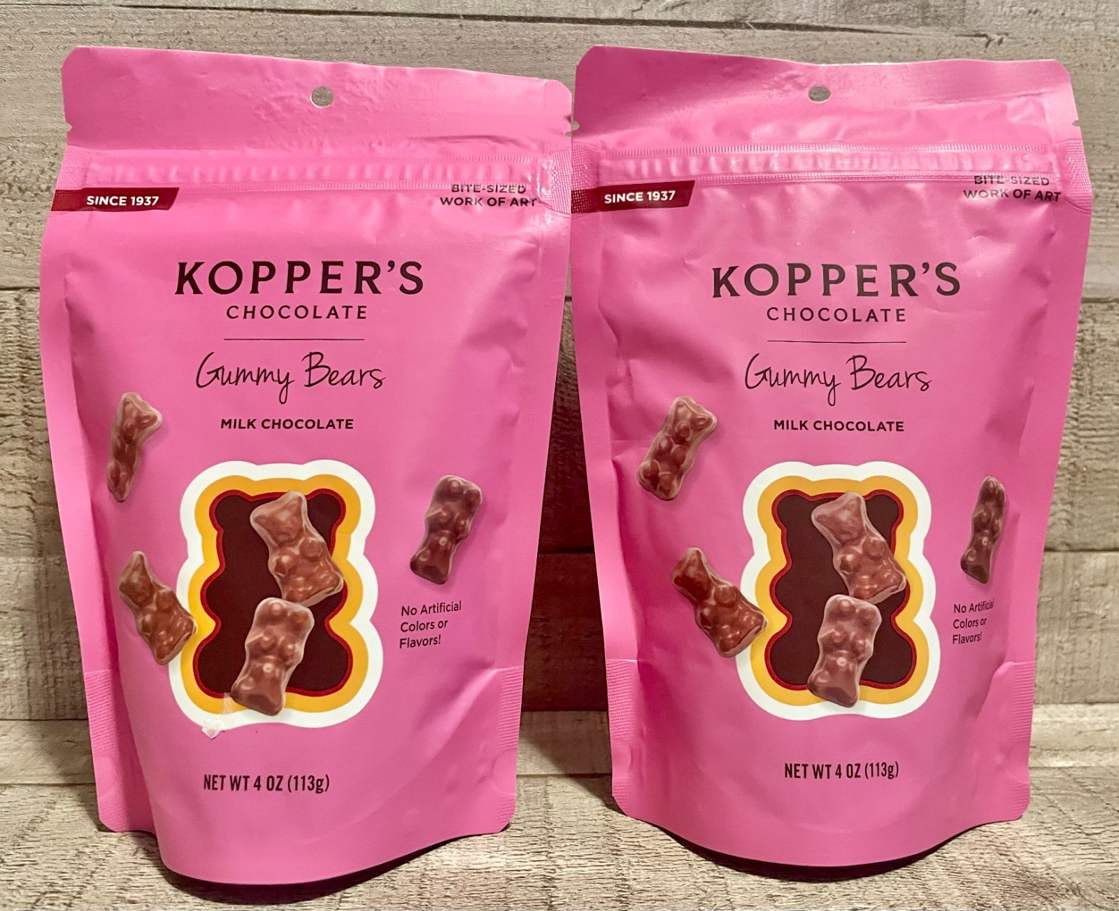 Koppers Swedish Milk Chocolate Covered Gummy Bears 4 oz. - 2 Pk - Exp 1/2027 gallery
