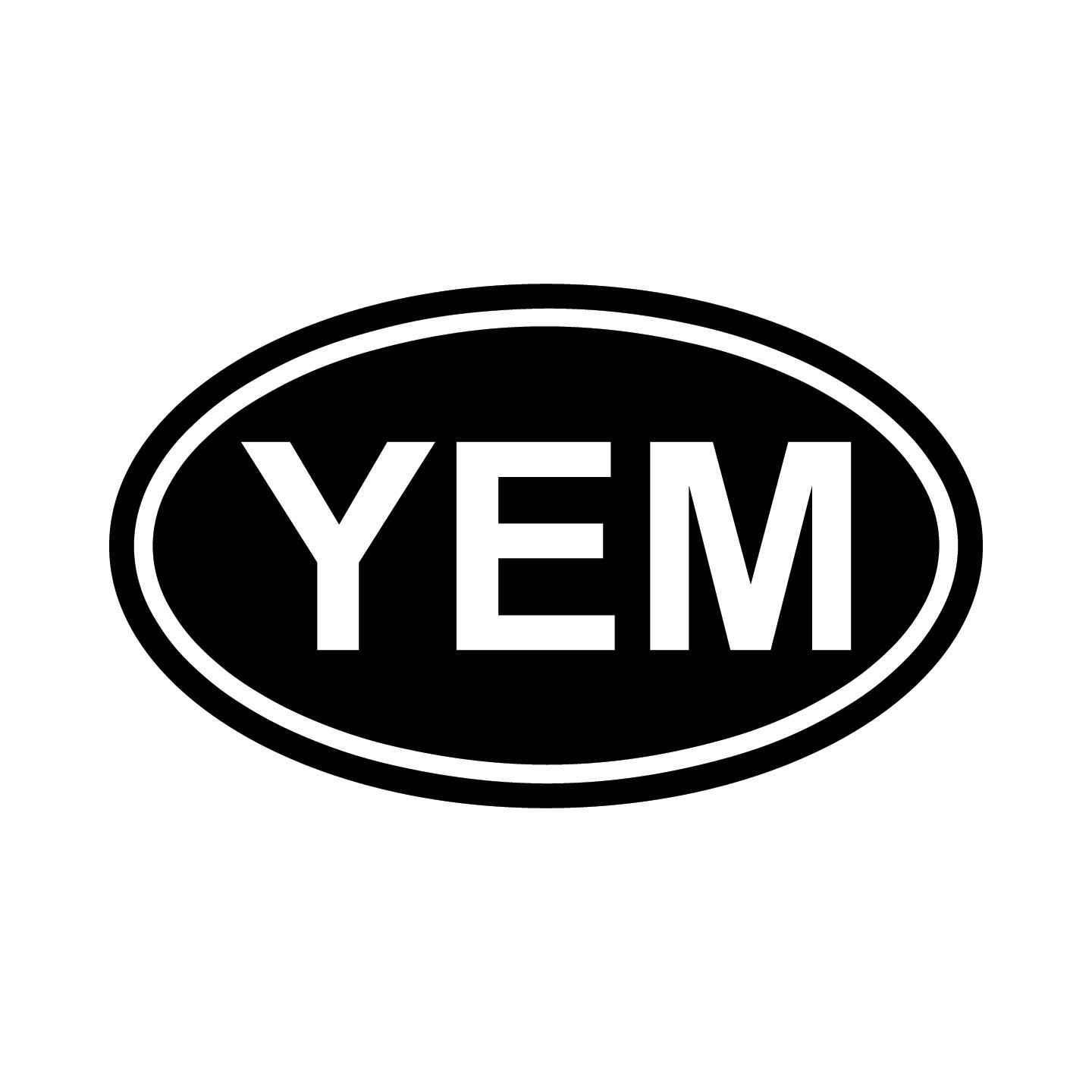 Yemen YEM Oval Country Code Vinyl Decal Sticker for Car Window Laptop Gift gallery