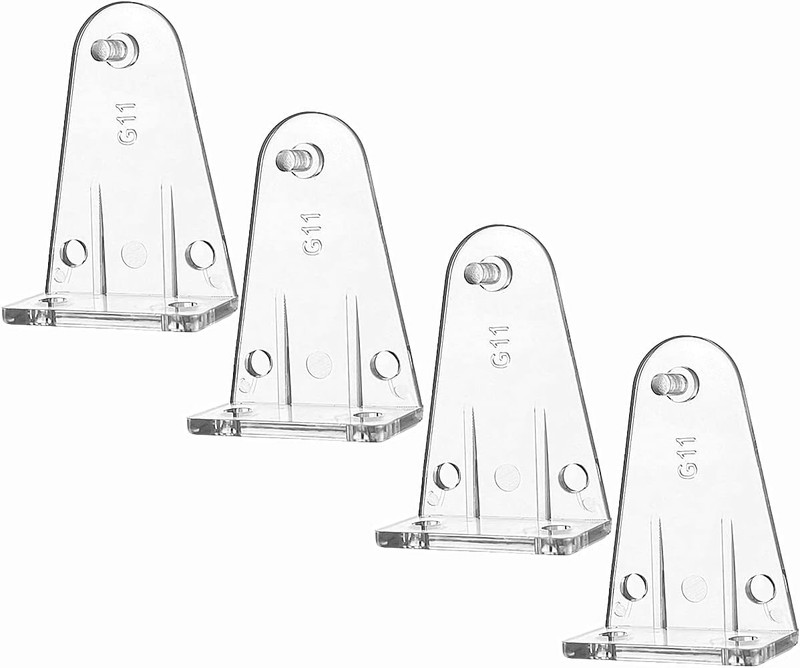 Lightweight Clear Hold Down Bracket Clips for 1.5inch Bottom Rail Blinds gallery