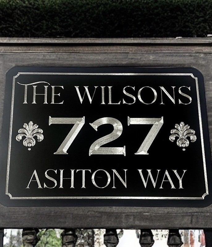 Engraved Personalized Custom House Home Number Street Address Metal Sign 10x7 gallery
