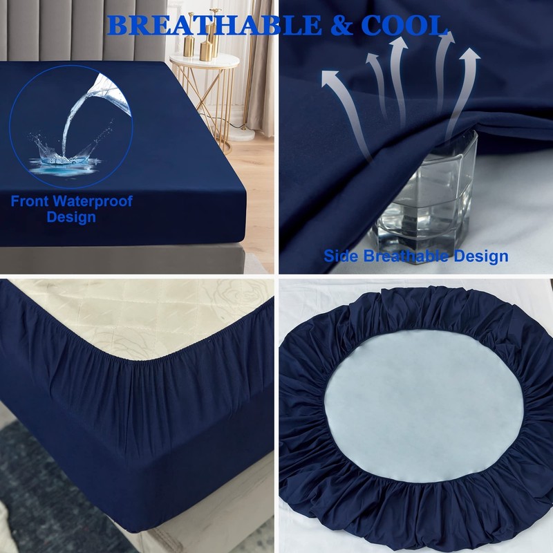 Mattress Protector Waterproof Mattress Cover Twin Queen King 18" Deep Pocket gallery
