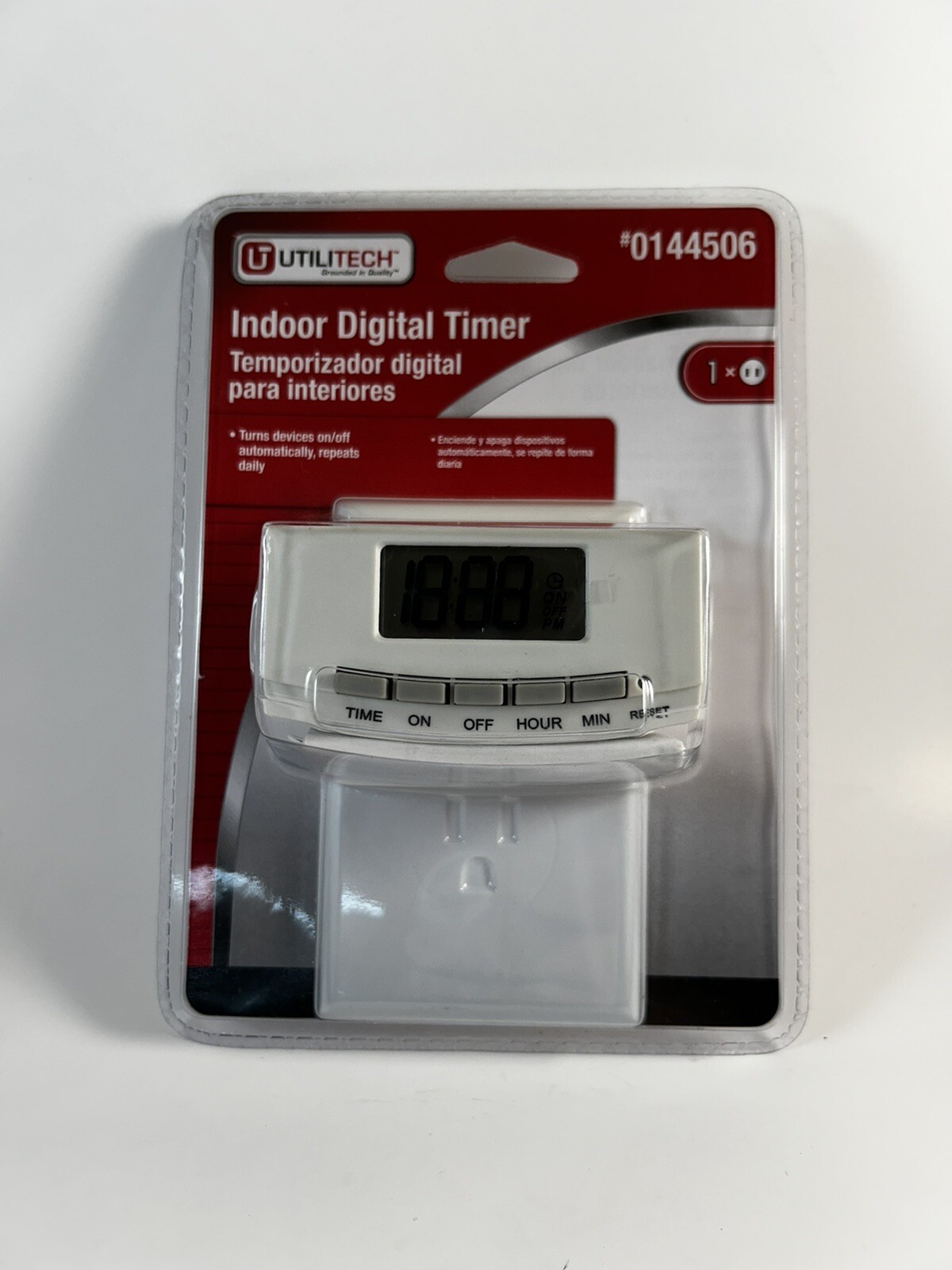 UTILITECH Digital Indoor Timer 24 Hour Repeating Cycle 125V/60Hz/15amp 0144506 gallery