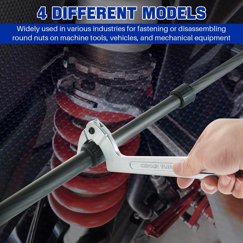 8pcs Adjustable Pin Spanner Wrench Tool Set, C-Shape Pin Hook Wrenches with C... gallery