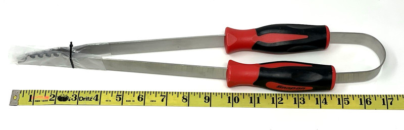 SNAP-ON Tools BBQ Grill Tongs Stainless w/ Red & Black Handles SSPO2B2023 - New gallery