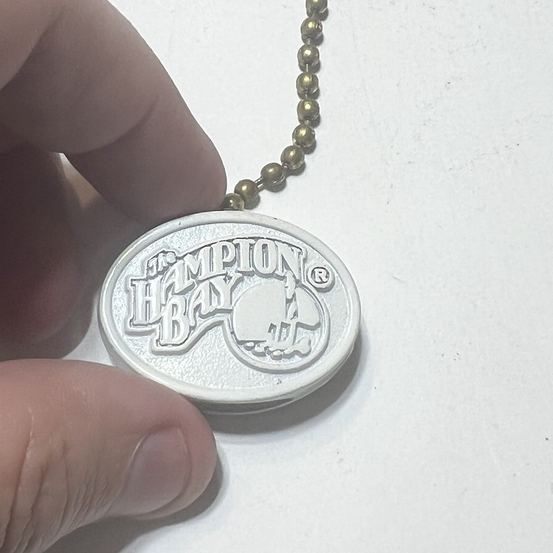 Hampton Bay Ceiling Fan replace part white metal light SHORT pull chain pendant gallery