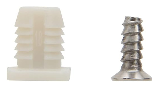 Silverline 8mm Plastic Hinge Dowel Inserts with Screws, 50 Pcs-100Pcs gallery