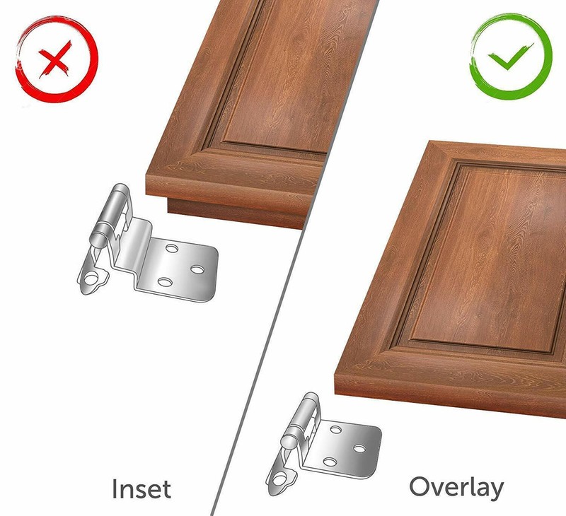 Overlay Kitchen Cabinet Hinges Self Closing Face Mount Cupboard Door Hinge Lot gallery