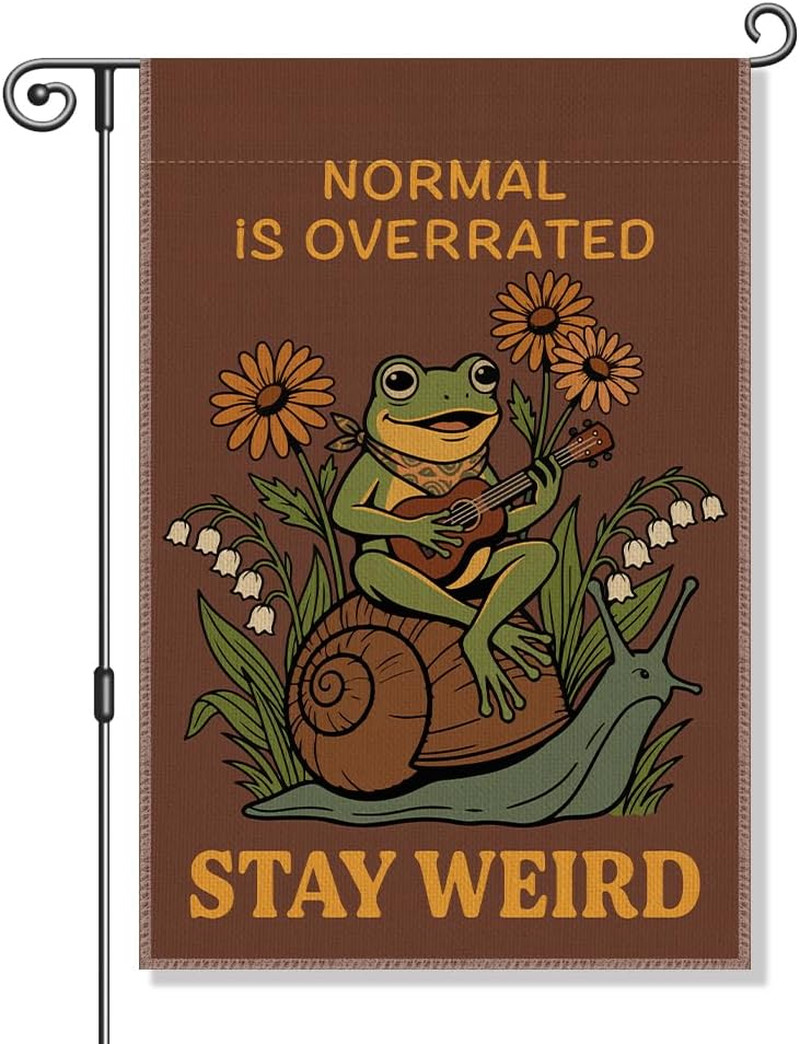 Normal Is Overrated Stay Weird Funny Garden Flag, Inclusion Equality Human Right gallery