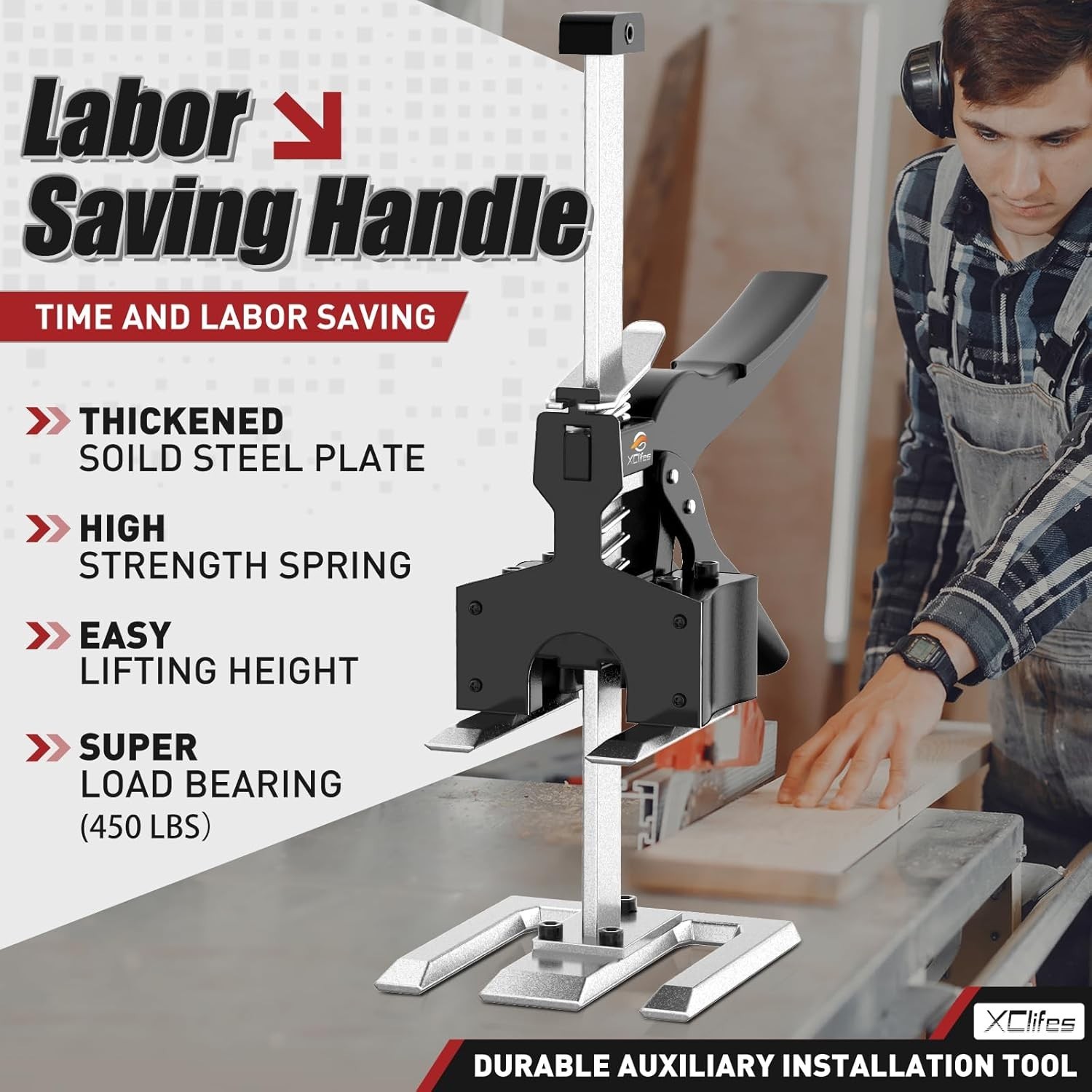 Labor Saving Arm Jack Handle 2 Pack, Construction Jack, Wall Tile Locator, Mu... gallery