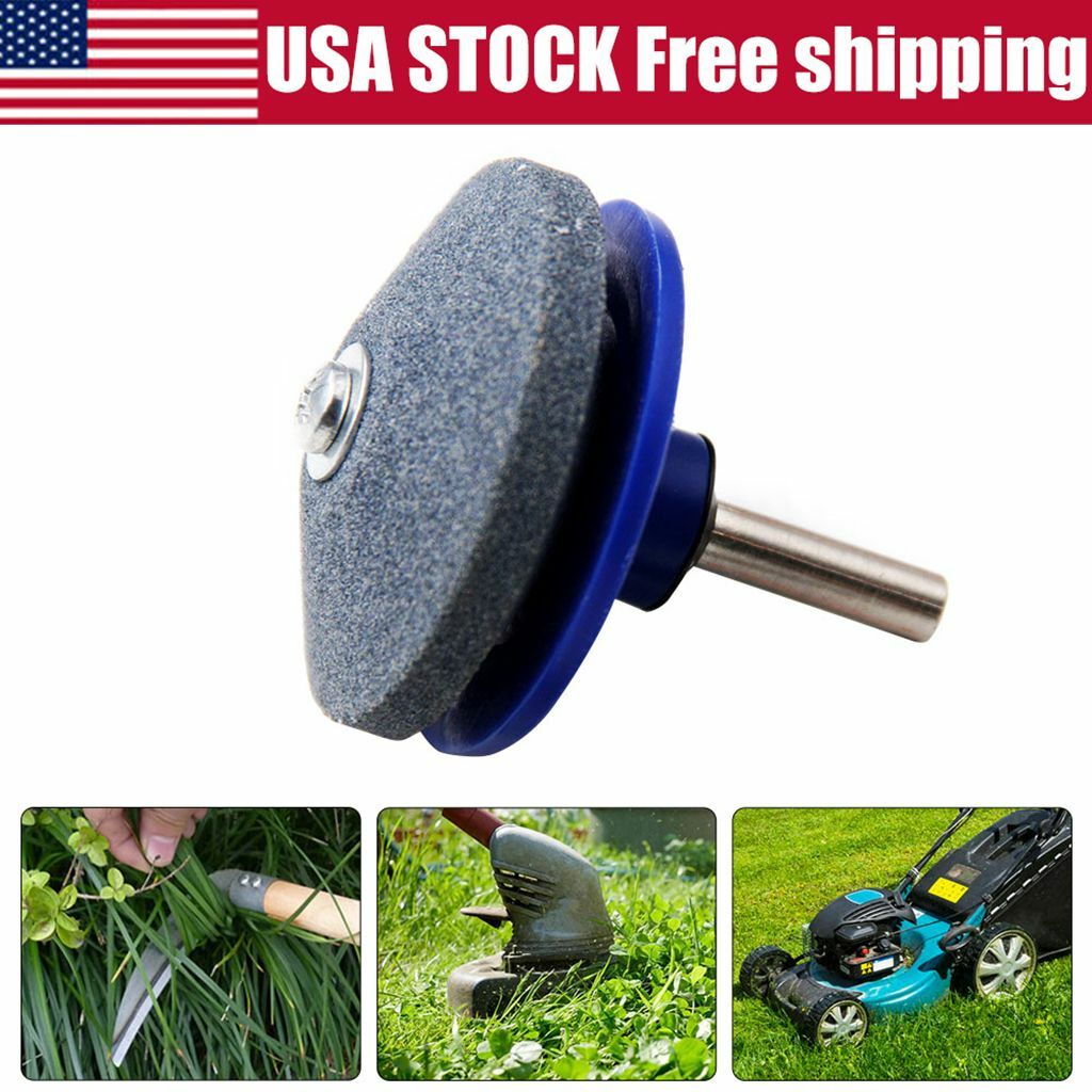 Universal Lawnmower Blade Sharpener Lawn Mower for Any Power Drill Hand Drill US gallery