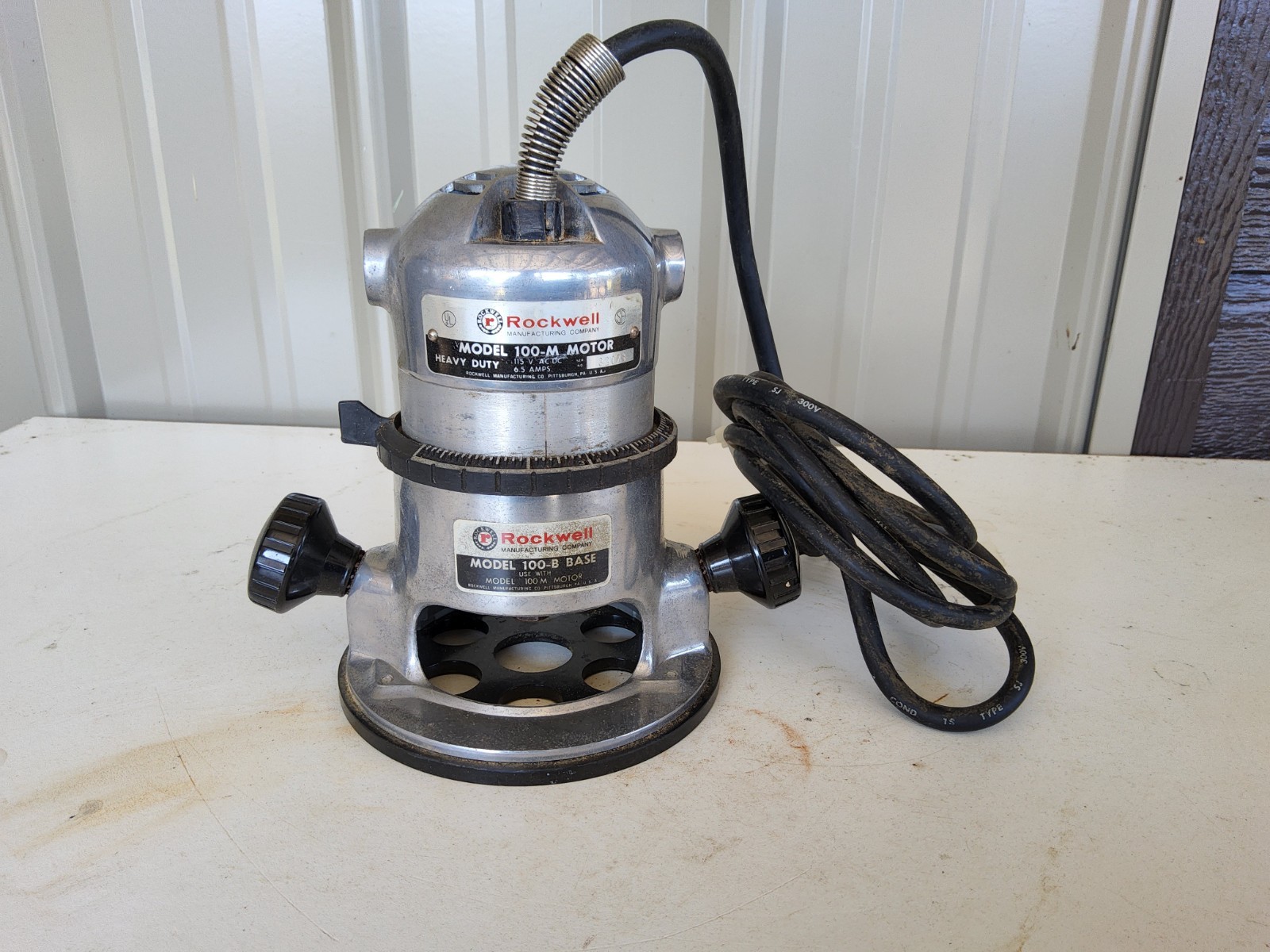 Rockwell Model 100-M Motor and 100-B Base Router Vintage gallery