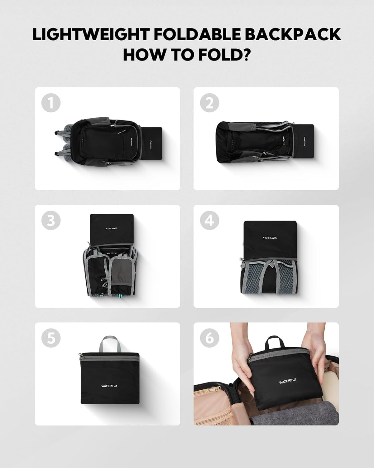 Packable Lightweight Small Backpack: 15L Foldable Mini Hiking Daypack - Ultralig 5