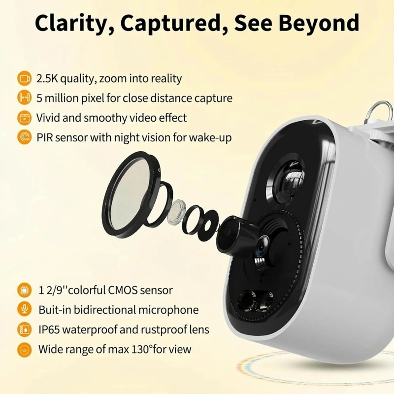 Smart Bird Feeder 2.5K Camera AI Recognition Solar Powered 67Fl.Oz Night Vision gallery