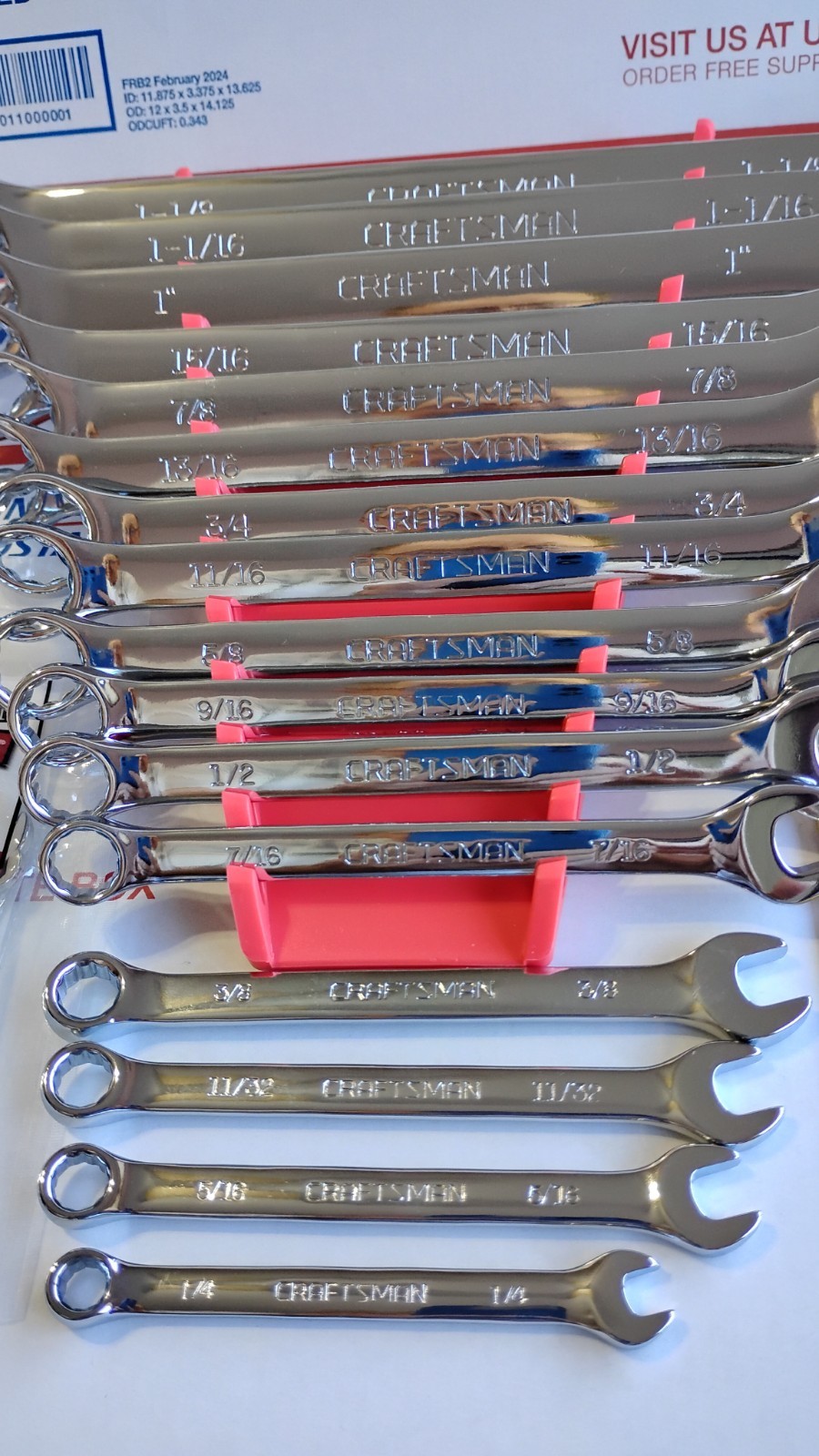 CRAFTSMAN 26 PIECE Standard Combination Wrench Set INCH WITH RACK AIRCRAFT AUTO gallery