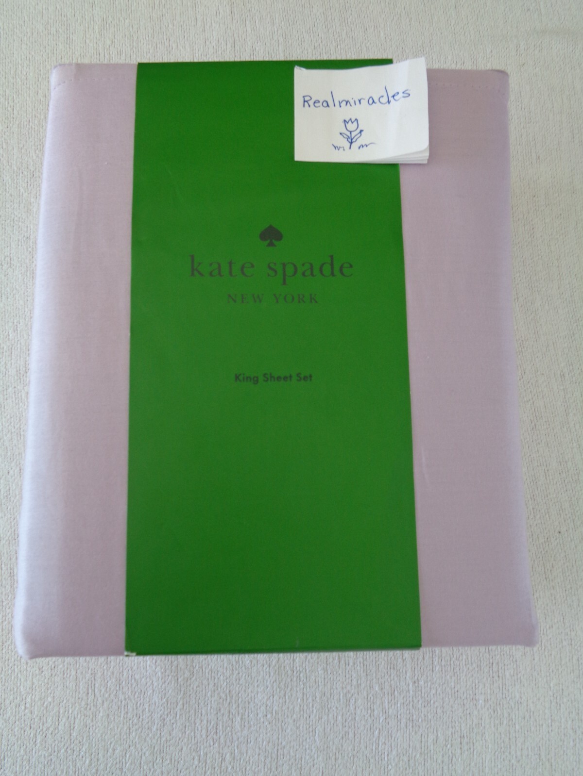 KATE SPADE XDEEP KING 100% Cotton Sateen sheet set - purple gallery