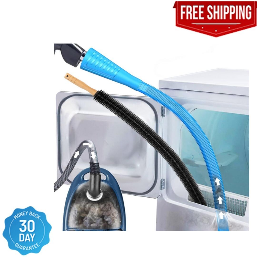 Sealegend 2 Pieces Dryer Vent Cleaner Kit Vacuum Attachment Hose with Brush, Dry gallery