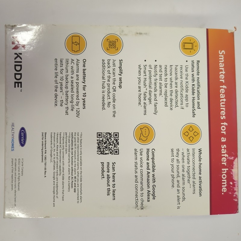 Kidde Smart Smoke Detector, WiFi, Alexa Compatible Hardwired Mobile Alerts gallery
