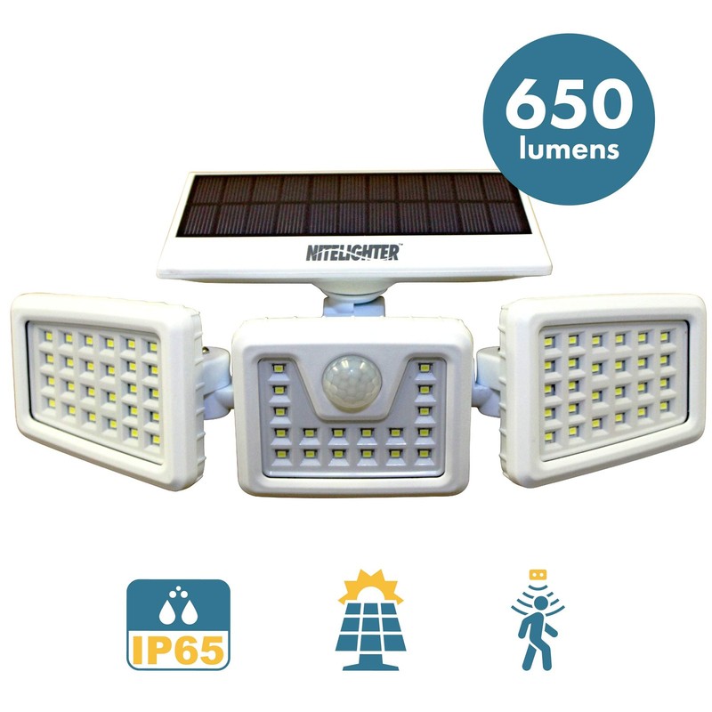 LED Spotlight – Motion Activated Solar Flood Light with 3 Rotating/Pivoting L... gallery