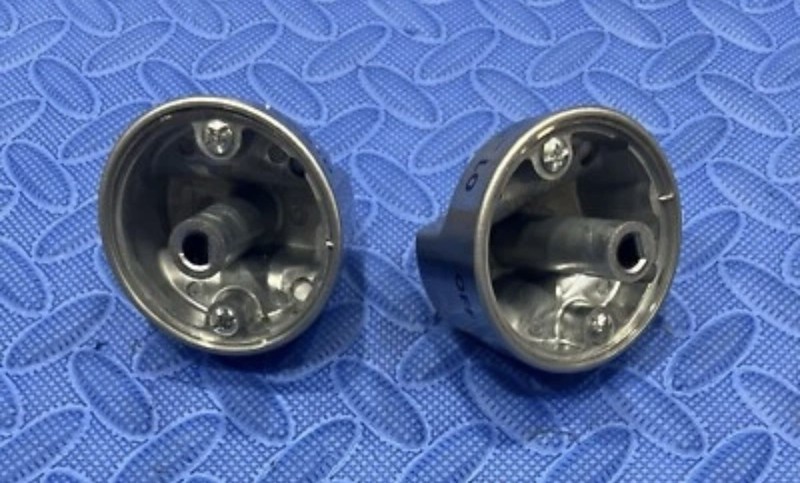 WOLF STAINLESS”plastic/metal”KNOB SET (7pc) FOR GR366 RANGES, C-pics & desc gallery