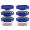 Pyrex 7200 2-Cup Glass Storage Bowls & 7200-PC Cadet Blue Plastic Lid (6-Pack) gallery
