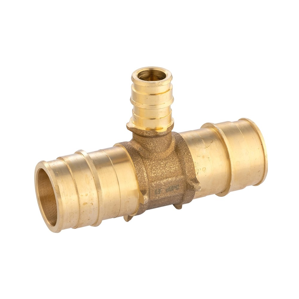 EFIELD 2 To 100 Packs Pex A Reducing Tee 1"x 1"x 1/2" Brass Fittings Lead Free