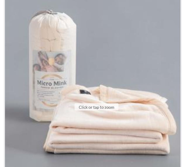 Fair Peak Micro Mink Throw Blanket Twin Size Ivory Cream 59“ X 79“ Washable SOFT gallery